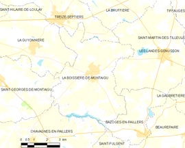 Mapa obce La Boissière-de-Montaigu