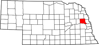 Map of Nebraska highlighting Dodge County.svg