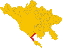 Lage von Ardea in der Provinz Rom