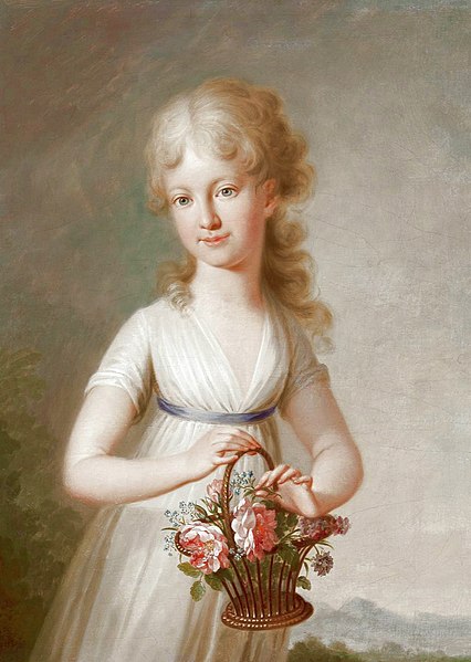 Maria Clementina as a young girl.