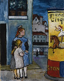 Marianne von Werefkin - Two Children in front of a Billboard for Grand Cirque.jpg