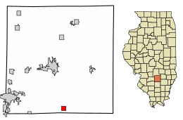 Location of Kell in Marion County, Illinois.