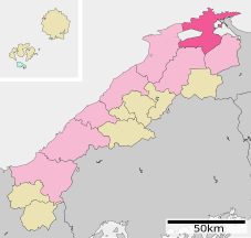 Matsue nella prefettura di Shimane Ja.svg