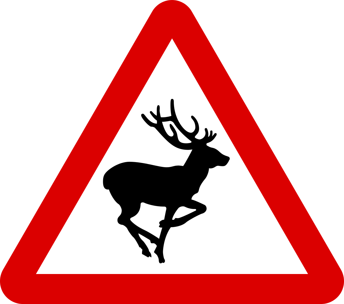 File:Mauritius Road Signs - Warning Sign - Wild animals crossing
