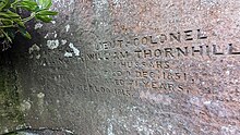 Memorial inscription Memorial Inscription on the Andle Stone on Stanton Moor.jpg