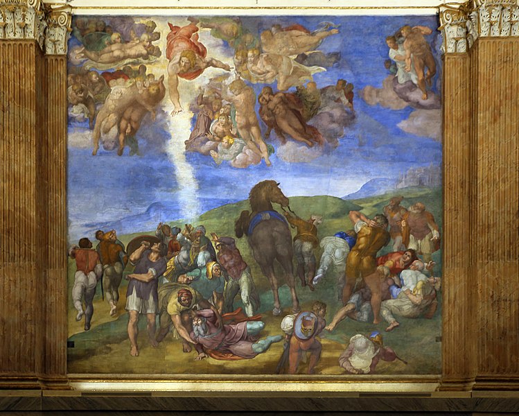 File:Michelangelo, conversione di saulo, 1542-45, 02.jpg