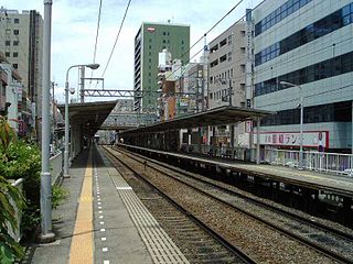 <span class="mw-page-title-main">Minamikata Station (Osaka)</span> Railway station in Osaka, Japan