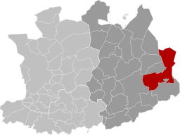Kommunens läge i provinsen Antwerpen.