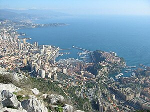 Vue aérienne de Monaco