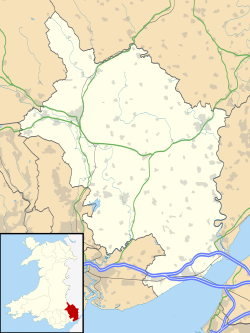 Raglan ubicada en Monmouthshire