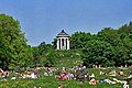 Sonnenbaden English: sun bathing, green landscape in the city