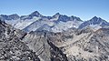 Left to right: South Guard, Mt. Brewer, North Guard, Mt. Farquhar