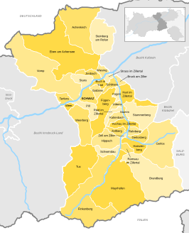 Kaart van Schwaz