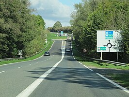 De N330 bij de aansluiting met de A1