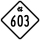 North Carolina Highway 603 marker