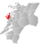 Flatanger markert med rødt på fylkeskartet