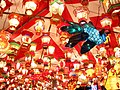 日本長崎新地中華街的長崎燈會
