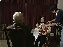 Nana Mouskouri, waiting for an interview in 2006