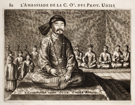 Shang Kexi, known to the Dutch as the "Old Viceroy" of Guangdong, drawn by Johan Nieuhof in 1655.