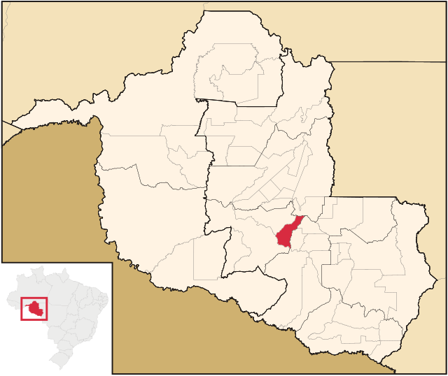 Localização de Nova Brasilândia D'Oeste em Rondônia