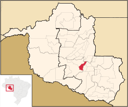 Localização de Nova Brasilândia D'Oeste em Rondônia