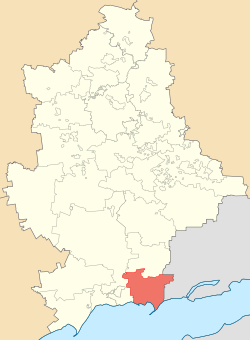 Новаазоўскі раён на мапе