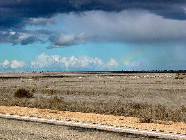 Rainbow over the Nullarbor Plain