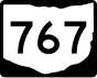 State Route 767 marker