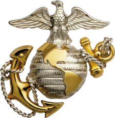 De globe in het embleem van het United States Marine Corps staat voor wereldwijde aanwezigheid[23]