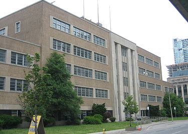 90 Harbour Street, main entrance (shown in 2008 before it was demolished in 2011) Old OPP HQ.JPG