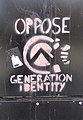 Oppose Generation Identity Anti-Fascist Graffiti in Byng Place, Bloomsbury.jpg