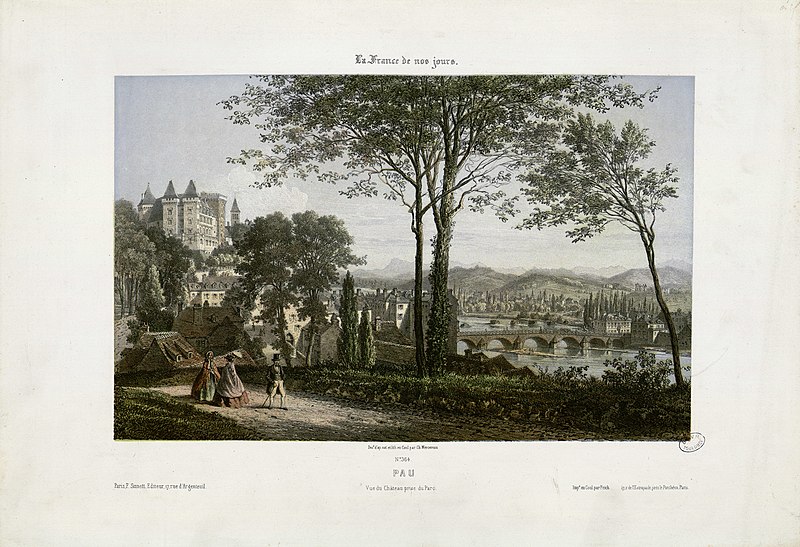 File:Pau - Vue du Château prise du Parc - Fonds Ancely - B315556101 A MERCEREAU 7 042.jpg