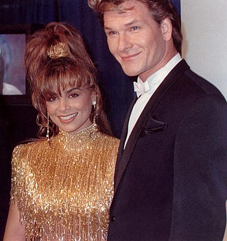 Swayze and Paula Abdul at the 1990 Grammy Awards