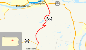 Pennsylvania Route 554 map.svg