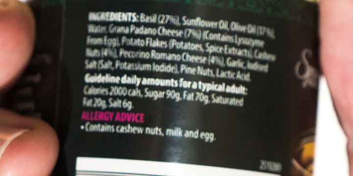Pesto ingredients - blurred
