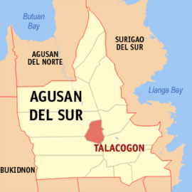 Talacogon na Agusan do Sul Coordenadas : 8°27'N, 125°47'E
