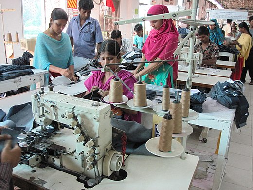 A textile factory outside Dhaka, Bangladesh