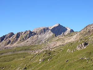 Piz Alv, taken from Alp Schmorras to the northeast