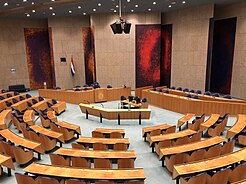 Plenaire zaal van de Tweede Kamer in 2018