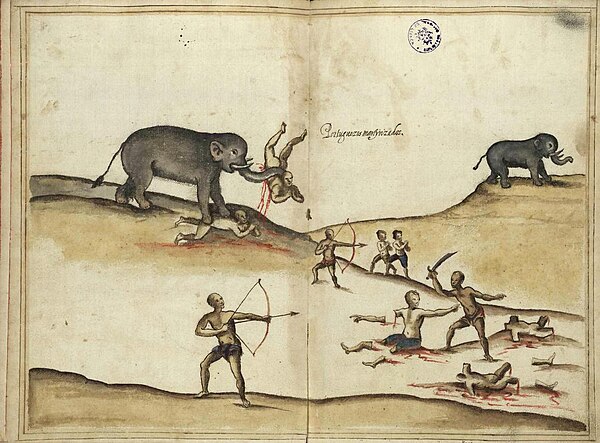 The execution of Portuguese prisoners in Aceh, 1588.