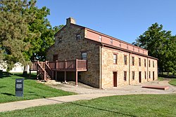 Pottawatomie Baptist Mission Bangunan, Topeka, KS.jpg