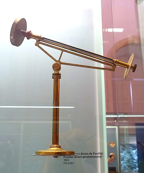 File:Pouillet direct piroheliometer, 1863 - Museu da Ciência da Universidade de Coimbra - University of Coimbra - Coimbra, Portugal - DSC09086.jpg