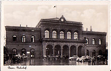 Bahnhofsgebäude in den 1940er Jahren