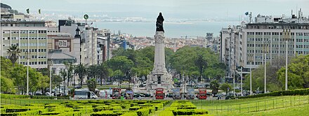The grand Praça do Marquês de Pombal is perhaps the most central place in Lisbon, where three major Avenidas meet.