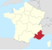 Lage der Region Provence-Alpes-Côte d’Azur in Frankreich