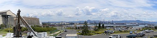 Port Kembla Harbour, taken from Breakwater Battery