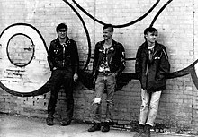 Punks on brick wall c1984 Punks on brick wall c1984.jpg