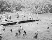 Clothed outdoor recreational swimming for children in the United States, 1946
