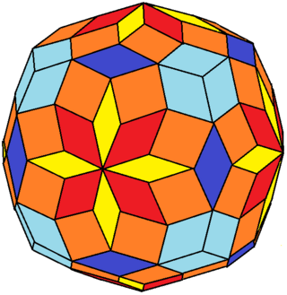 <span class="mw-page-title-main">Rhombic hectotriadiohedron</span> Polyhedron composed of 132 rhombic faces