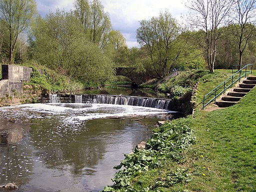 River Medlock, Clayton Vale - geograph.org.uk - 1835588